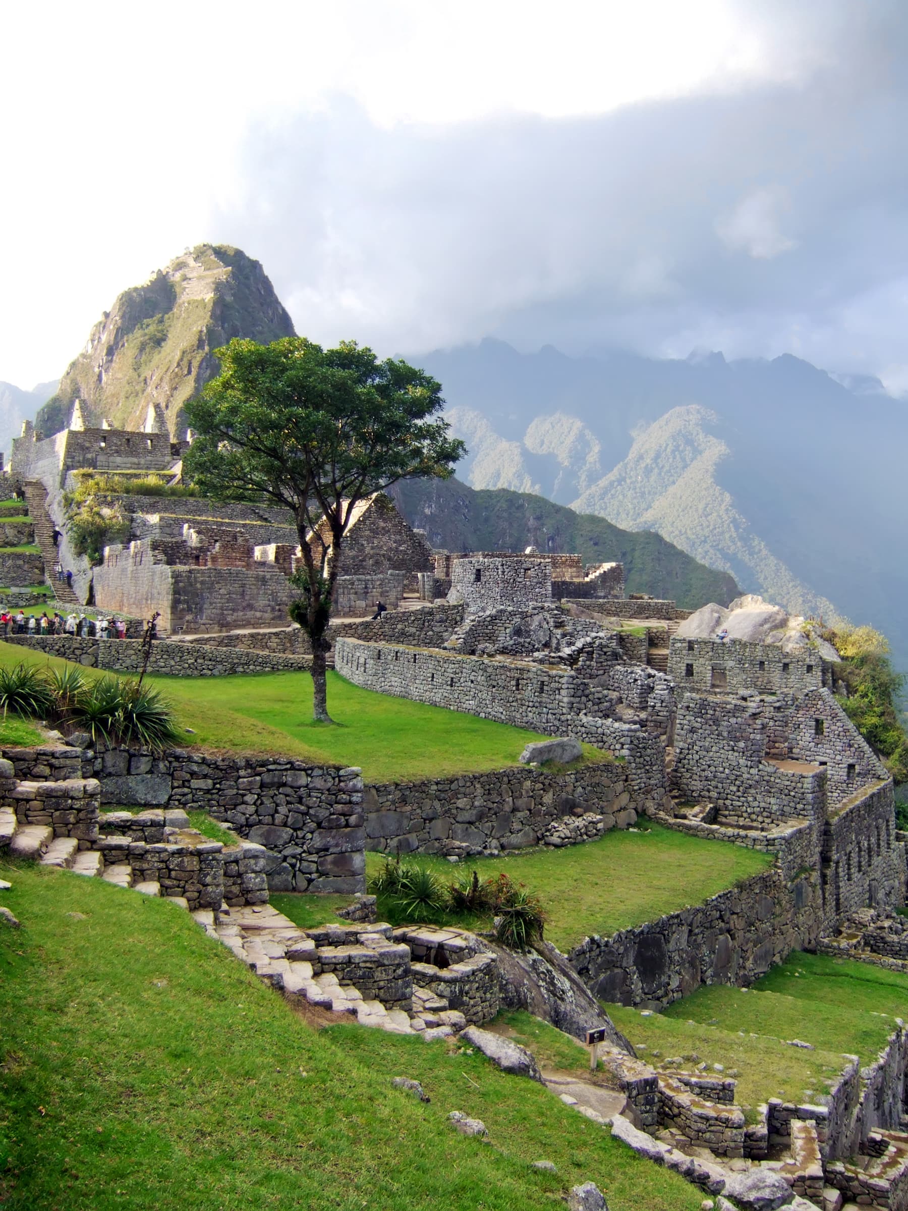 Terraces and stone buildings inside the Machu Picchu citadel