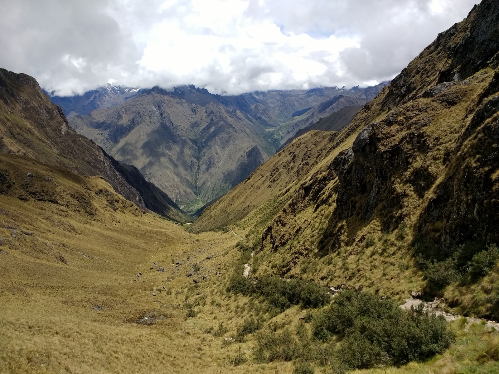 The Inca Trail high in the Andes near Dead Woman's Pass