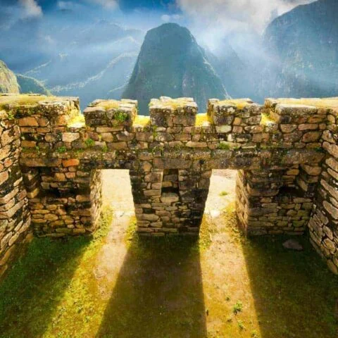 Golden arches at Machu Picchu