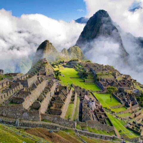View of Machu Picchu from the entrance.