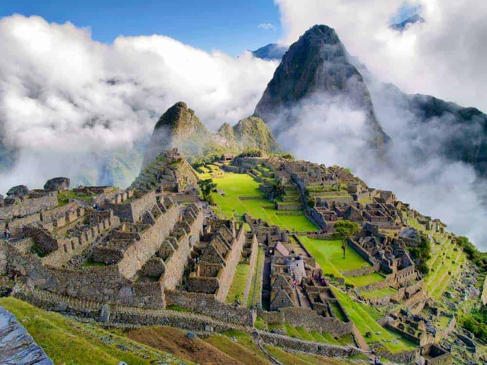 View of Machu Picchu from the entrance.